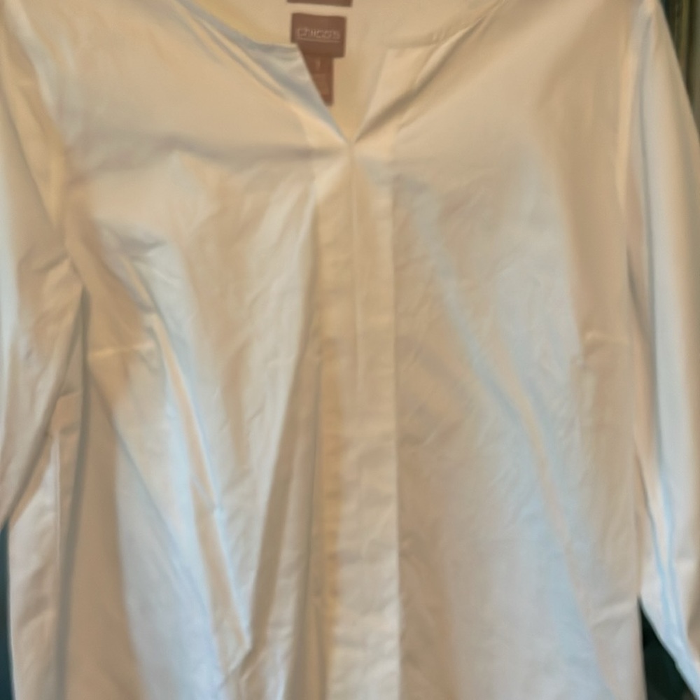 Chico’s split collar blouse - Picture 2 of 5